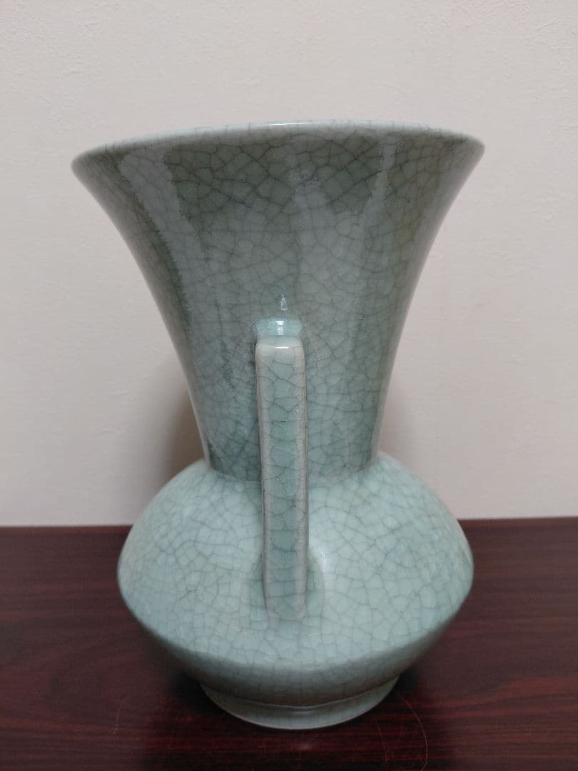 青磁 耳付花瓶 壷 詳細不明