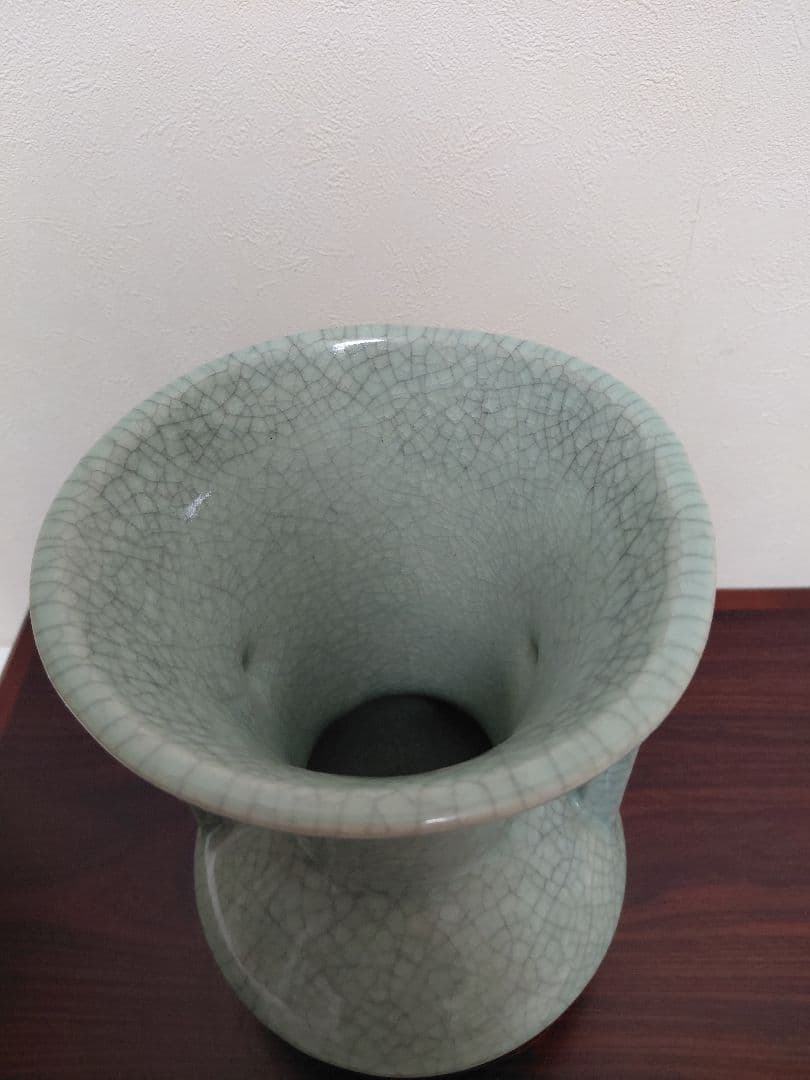 青磁 耳付花瓶 壷 詳細不明