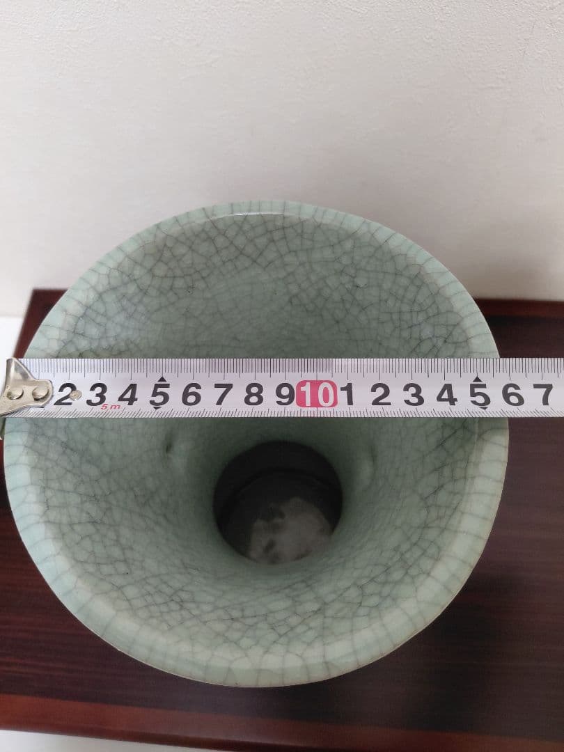 青磁 耳付花瓶 壷 詳細不明