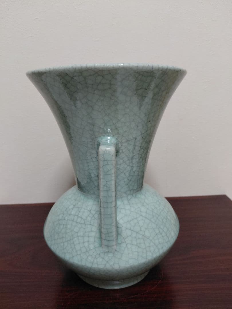 青磁 耳付花瓶 壷 詳細不明