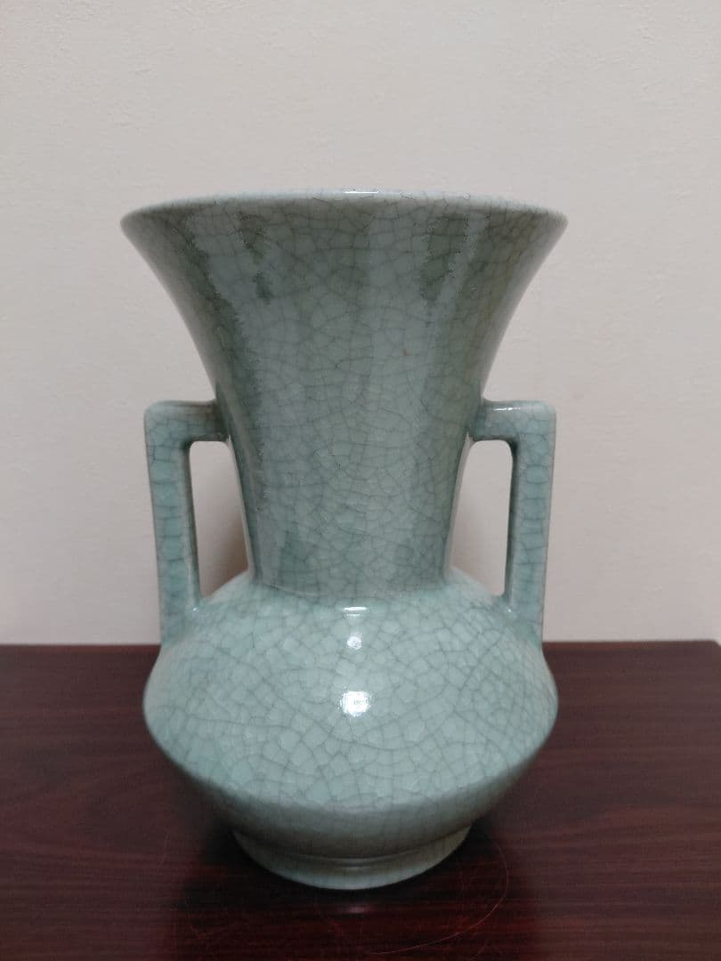 青磁 耳付花瓶 壷 詳細不明