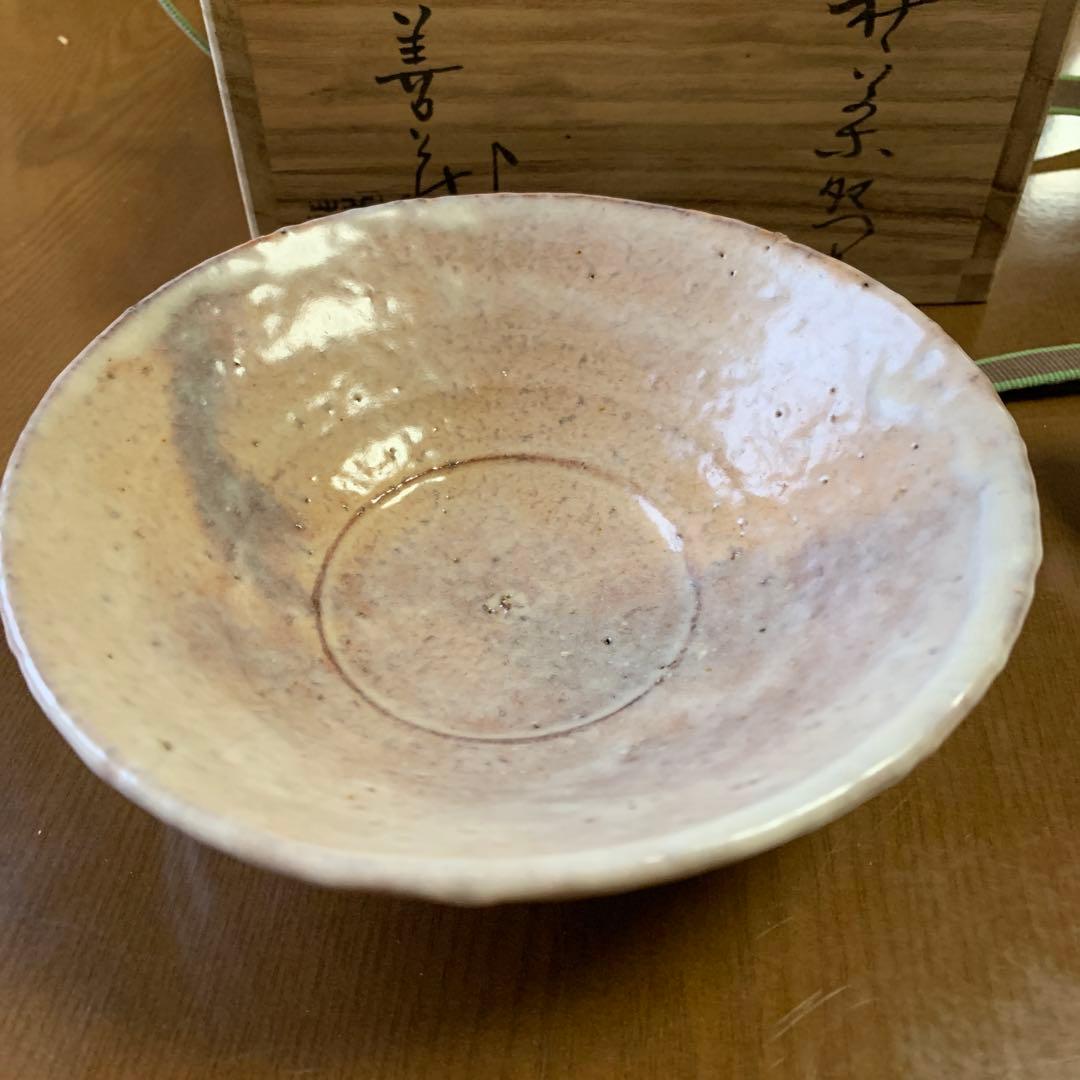 萩抹茶茶碗　平茶碗