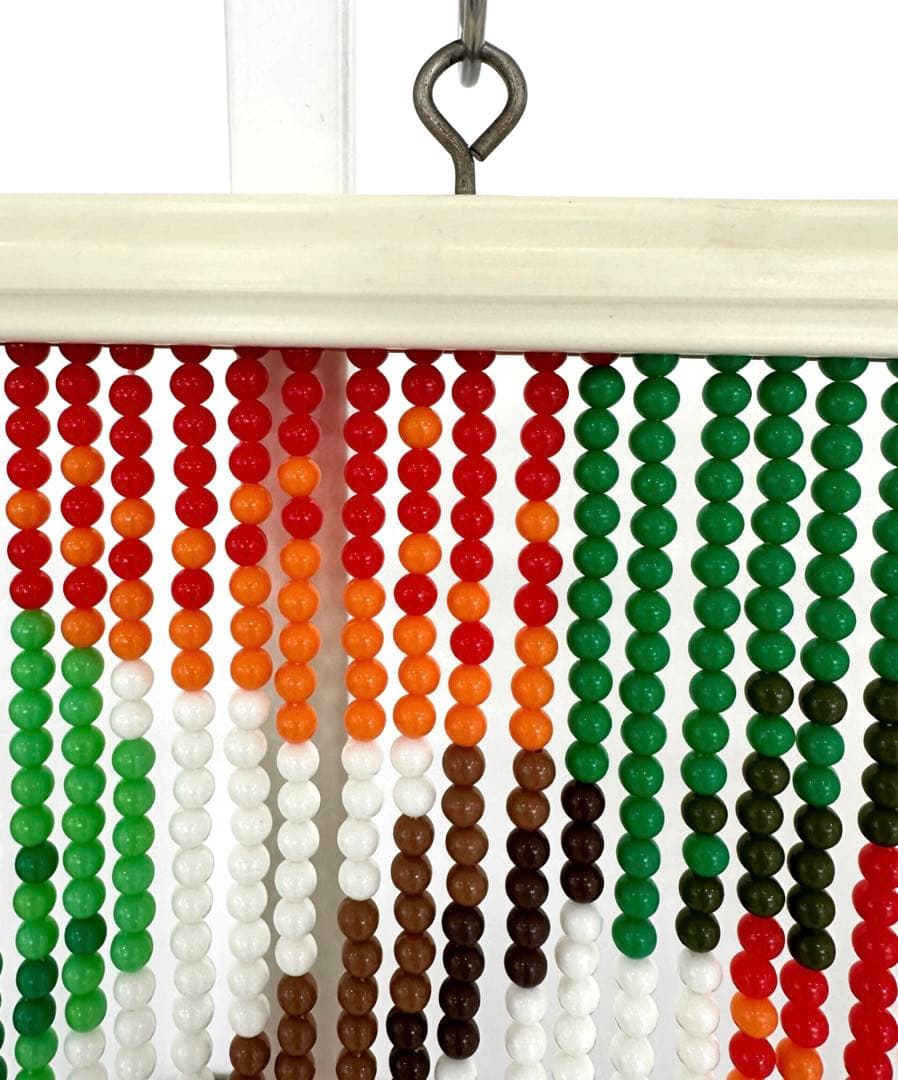 ヴィンテージ ビーズカーテン　珠のれん　りんご柄　アップル　昭和レトロ