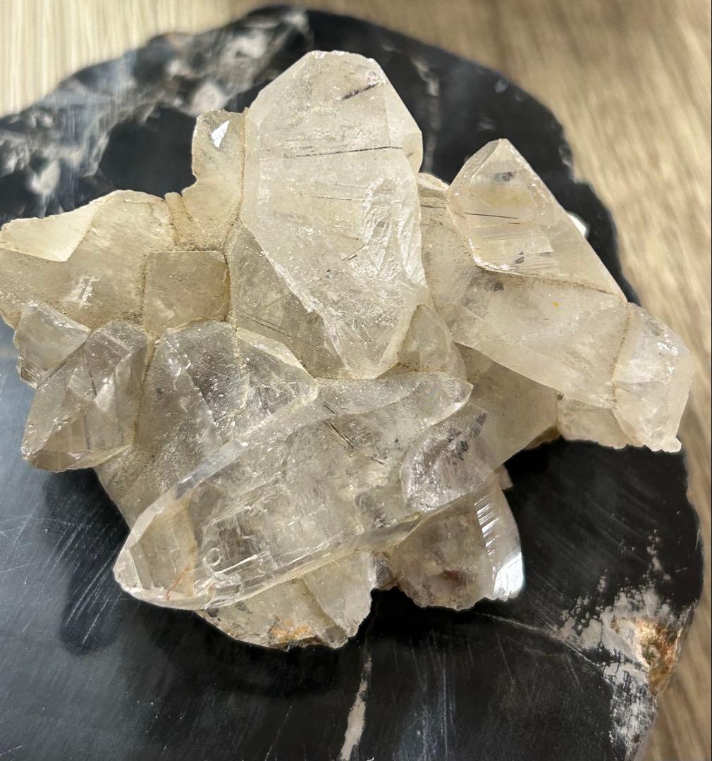 スカルドゥ産 スモーキークォーツ ブラックトルマリン共生クラスター