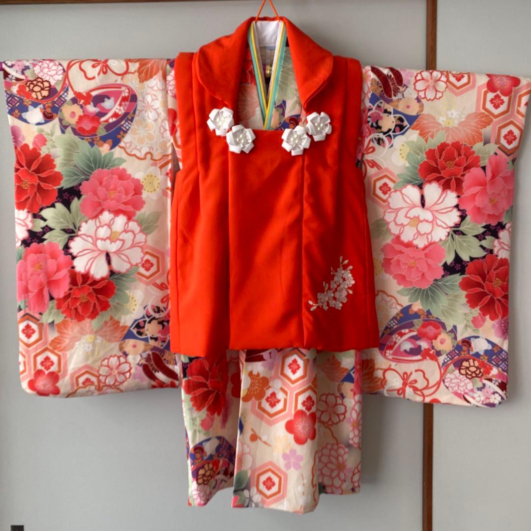 キャサリンコテージ　七五三　着物　3歳　双子コーデ　被布　襦袢付き　2セット