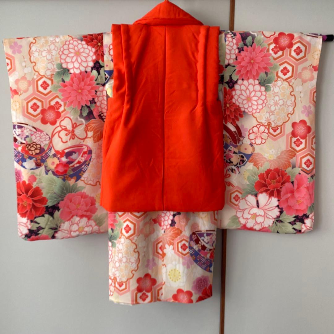 キャサリンコテージ　七五三　着物　3歳　双子コーデ　被布　襦袢付き　2セット