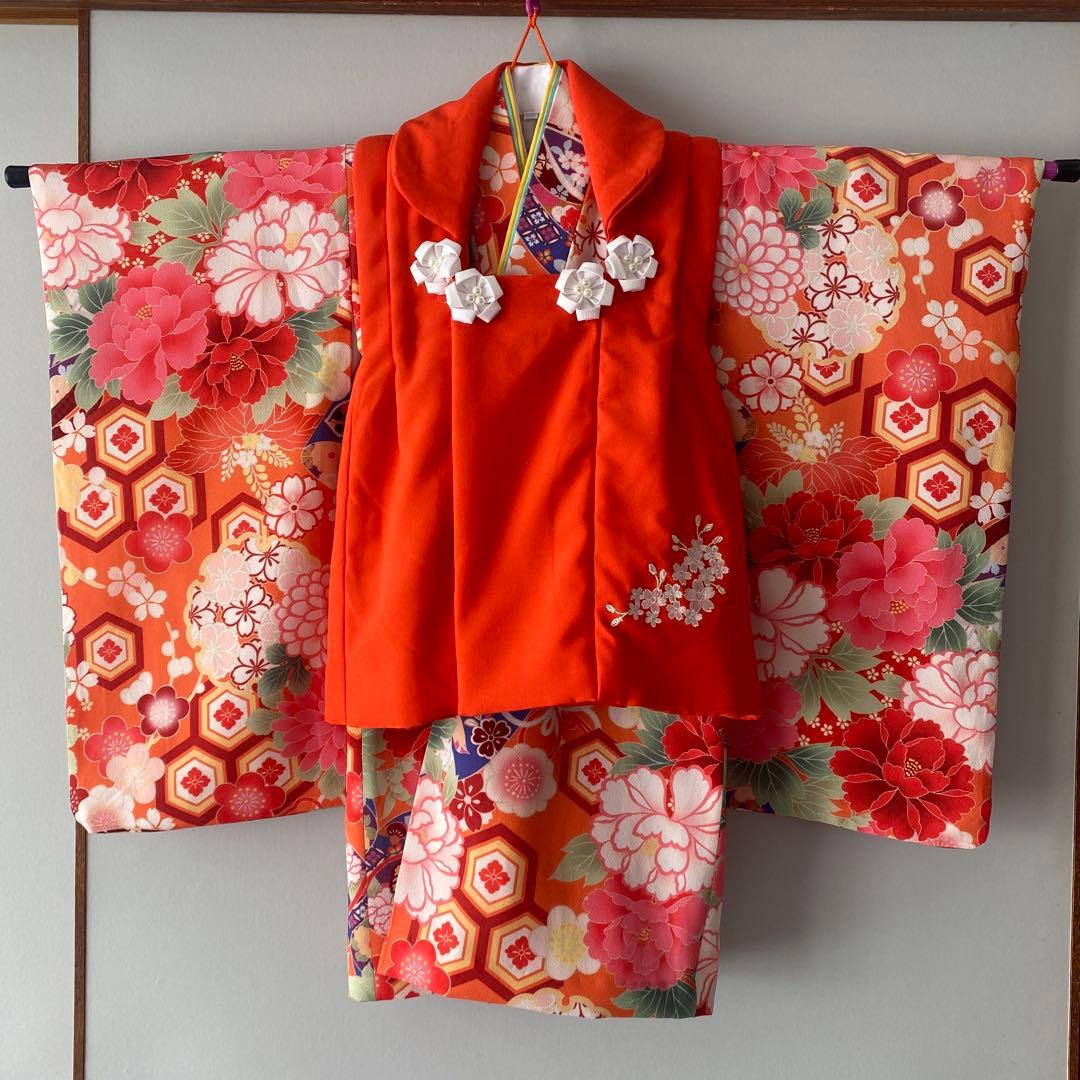 キャサリンコテージ　七五三　着物　3歳　双子コーデ　被布　襦袢付き　2セット