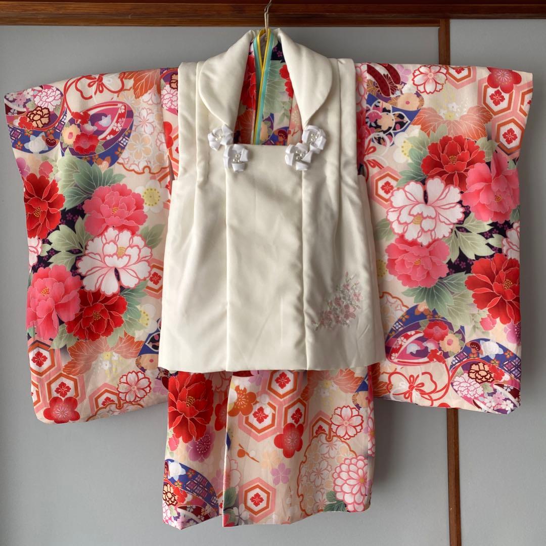 キャサリンコテージ　七五三　着物　3歳　双子コーデ　被布　襦袢付き　2セット