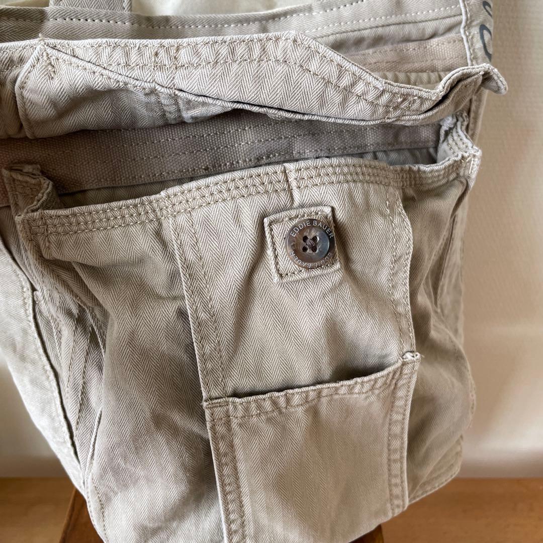 【専用】お散歩バッグ ベージュ カーゴ リメイク　トート ハンドメイド