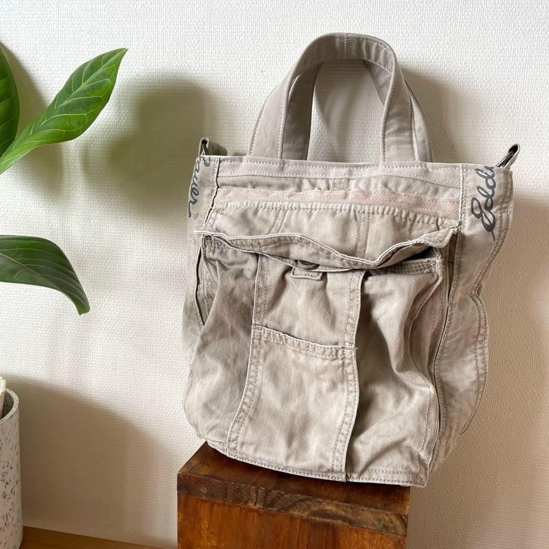 【専用】お散歩バッグ ベージュ カーゴ リメイク　トート ハンドメイド