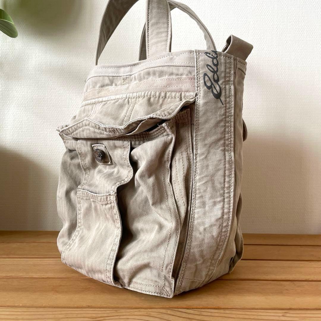 【専用】お散歩バッグ ベージュ カーゴ リメイク　トート ハンドメイド