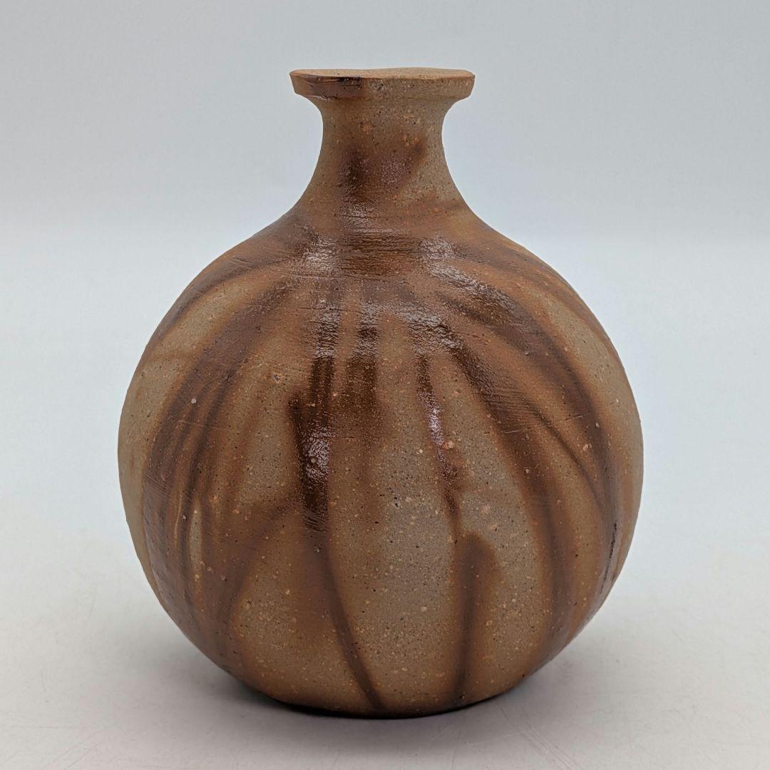 備前市無形文化財 森泰司 備前焼 緋襷徳利 共箱共布栞 酒器 とっくり 食器