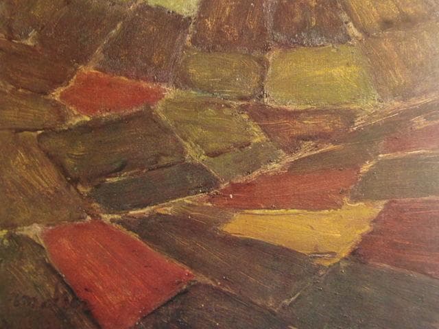 鳥海青児、【段々畠】、希少な画集画、新品高級額 額装付、状態良好