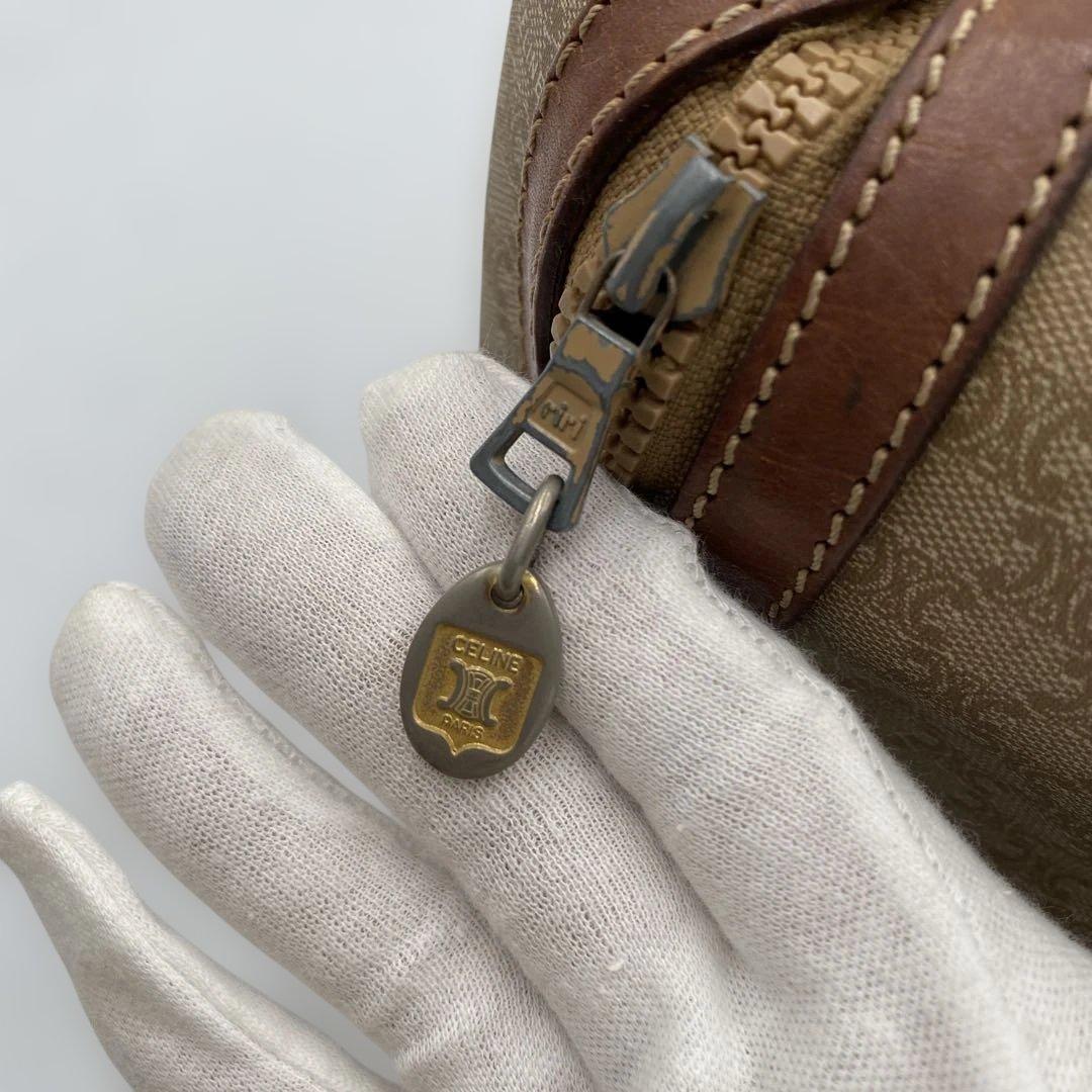 セリーヌ マカダム柄 ボストンバッグ ハンドバッグ トリオンフ ビンテージ