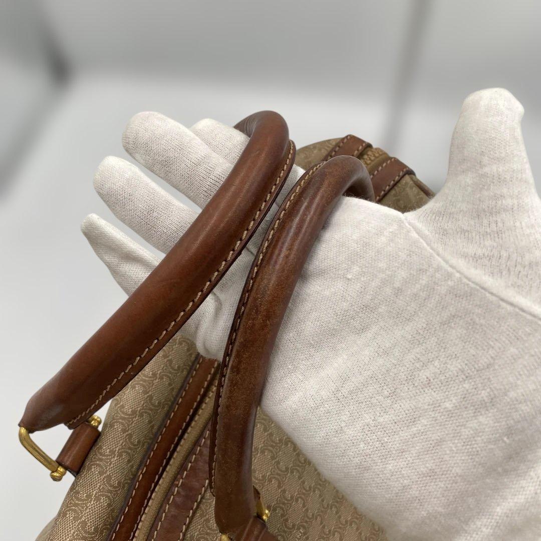 セリーヌ マカダム柄 ボストンバッグ ハンドバッグ トリオンフ ビンテージ