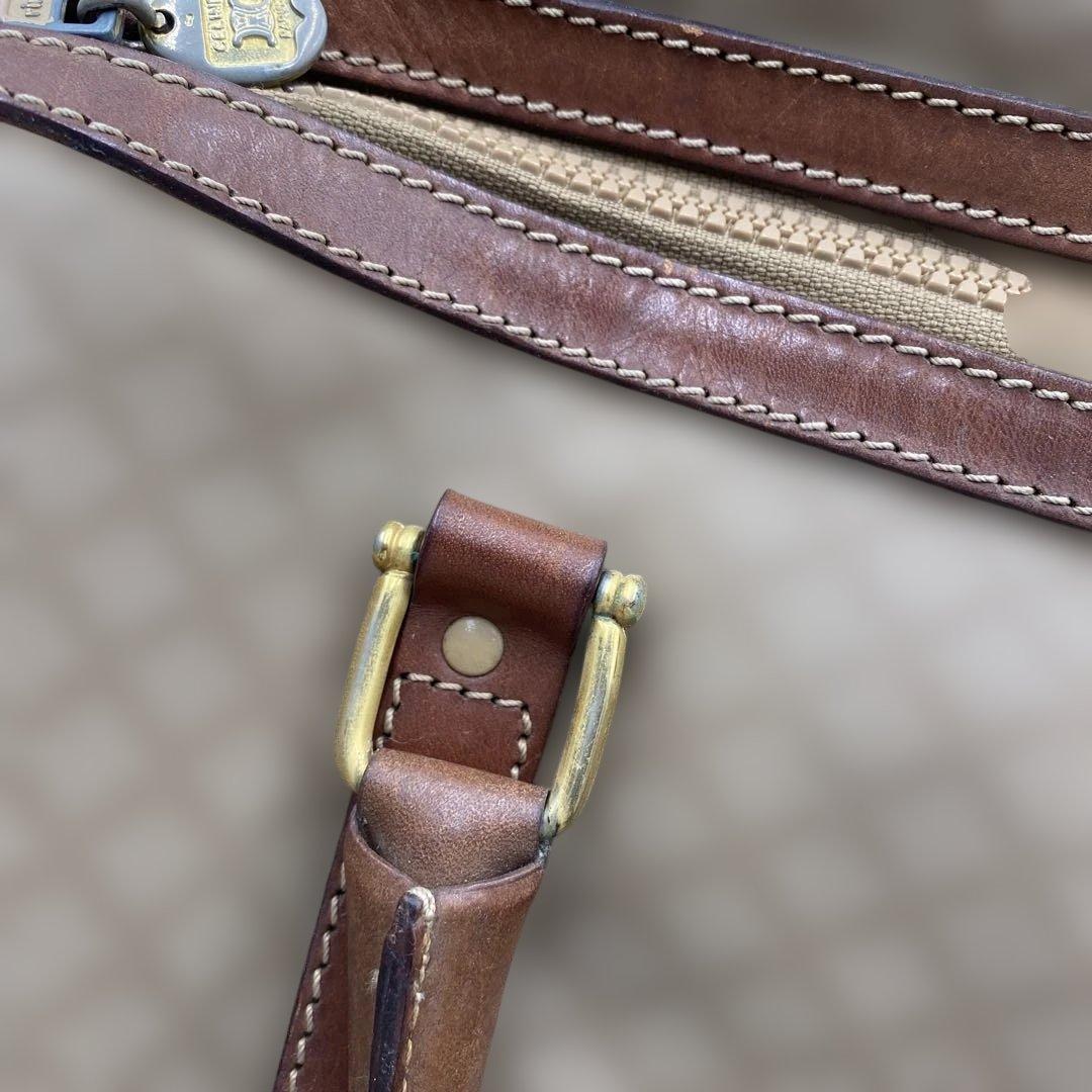 セリーヌ マカダム柄 ボストンバッグ ハンドバッグ トリオンフ ビンテージ