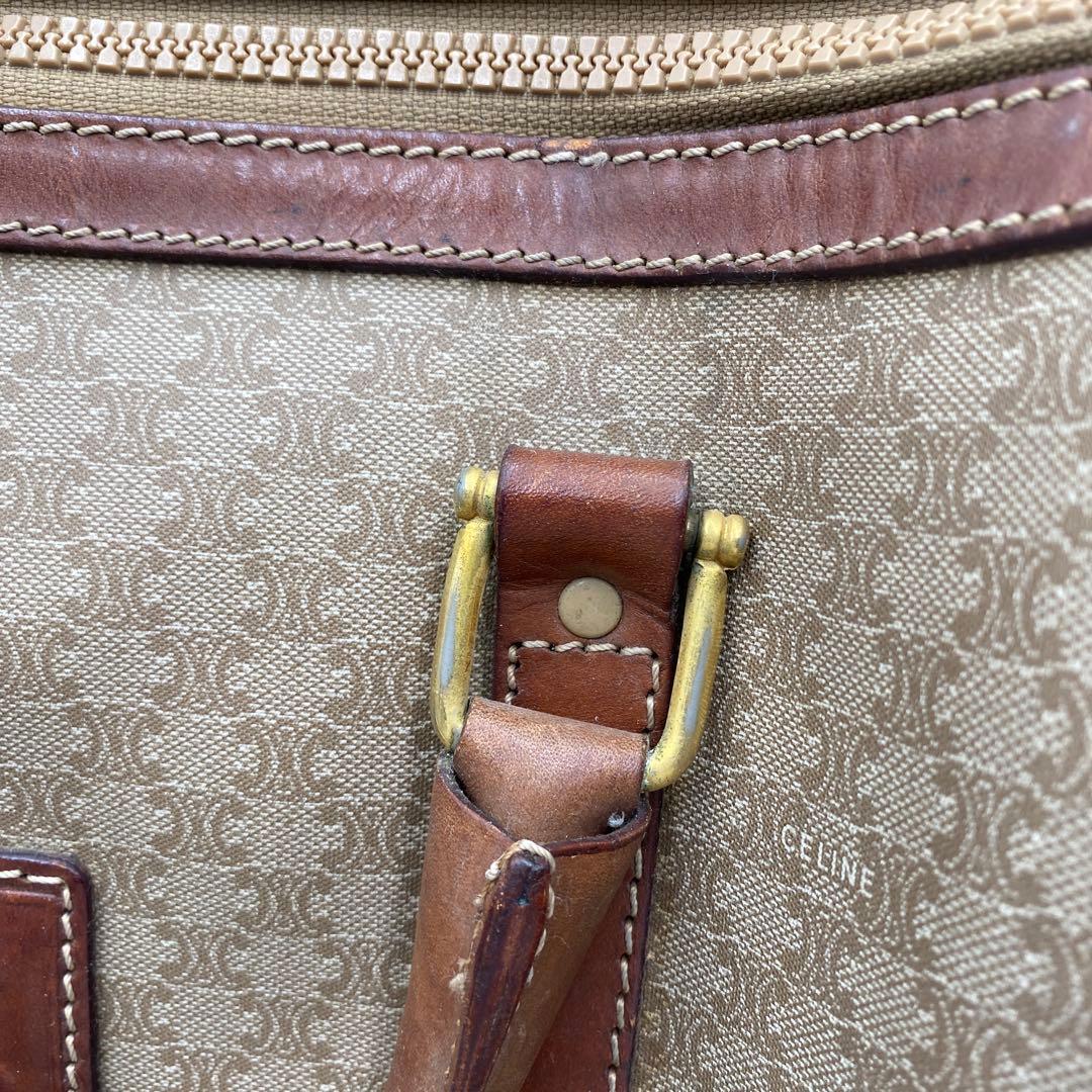 セリーヌ マカダム柄 ボストンバッグ ハンドバッグ トリオンフ ビンテージ