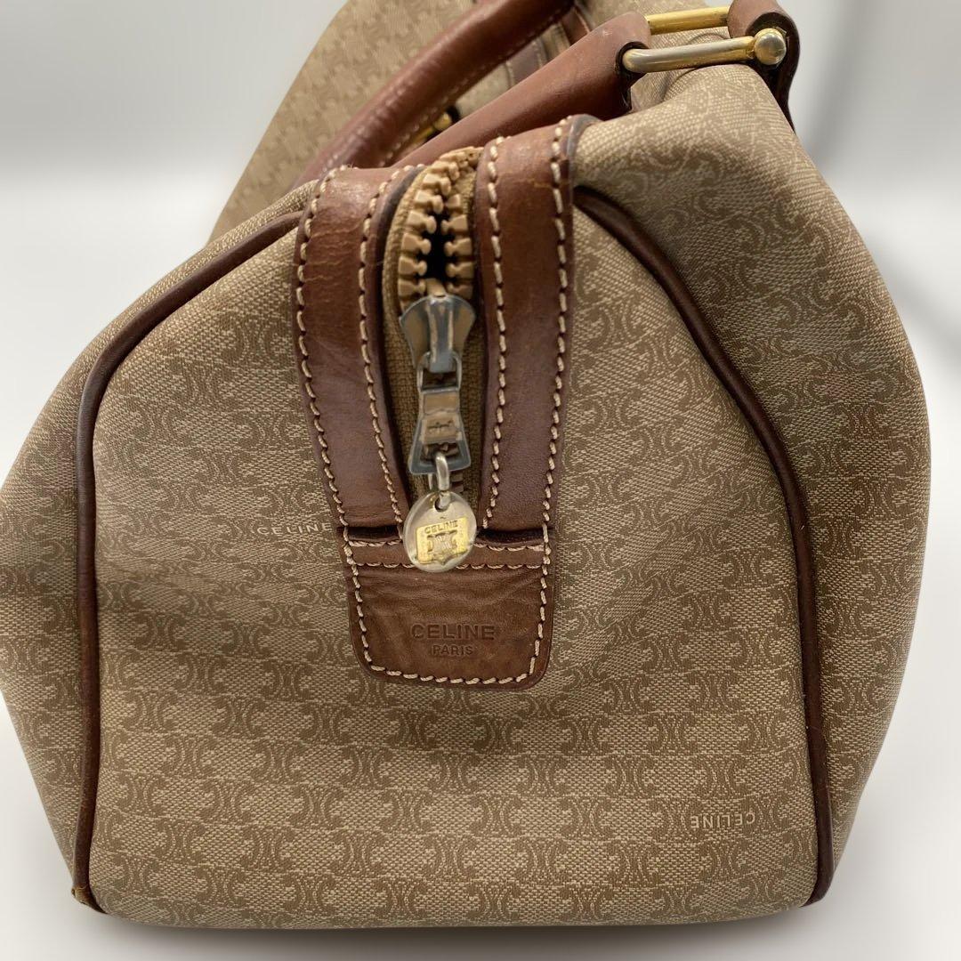 セリーヌ マカダム柄 ボストンバッグ ハンドバッグ トリオンフ ビンテージ