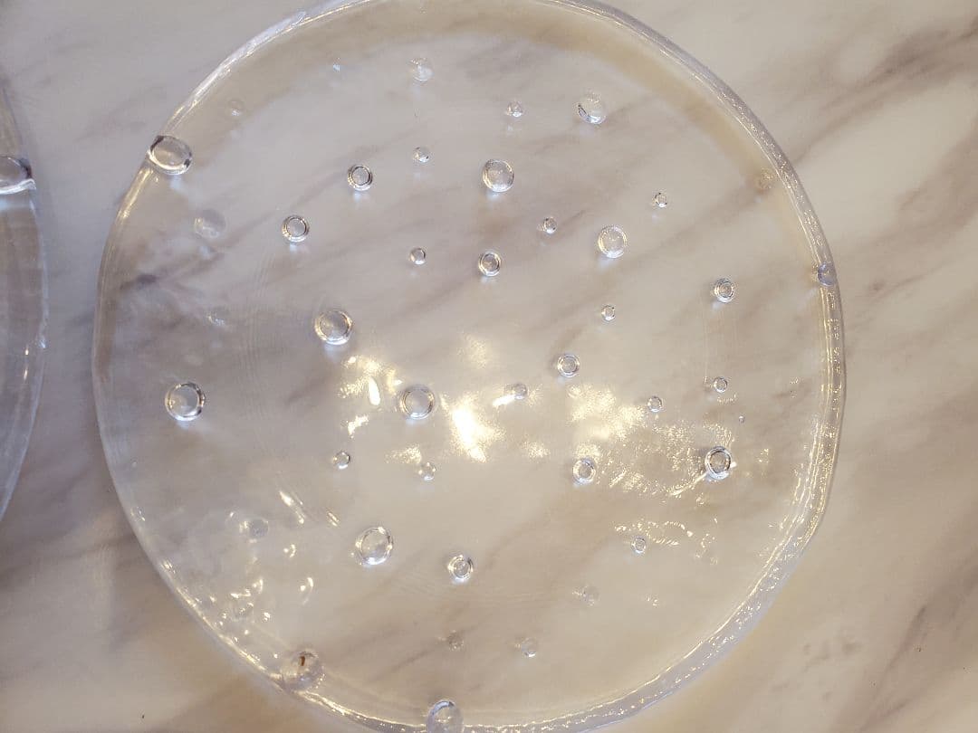 sghrスガハラガラス透明 ドロップ 皿3枚セット