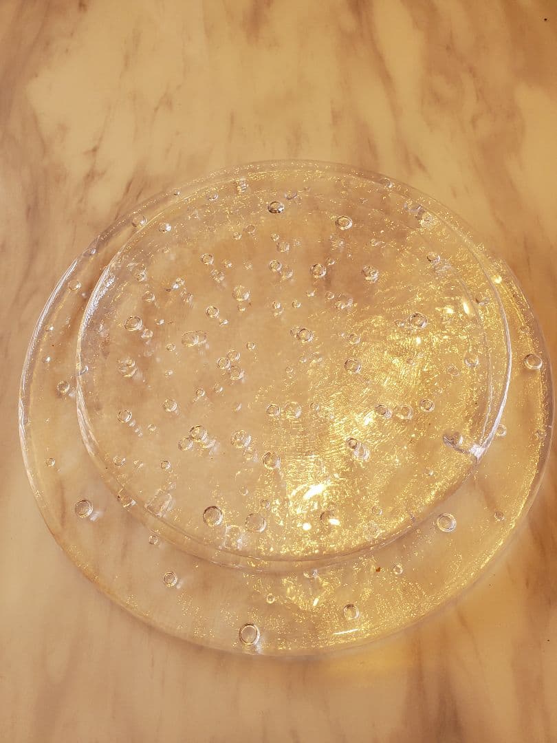 sghrスガハラガラス透明 ドロップ 皿3枚セット