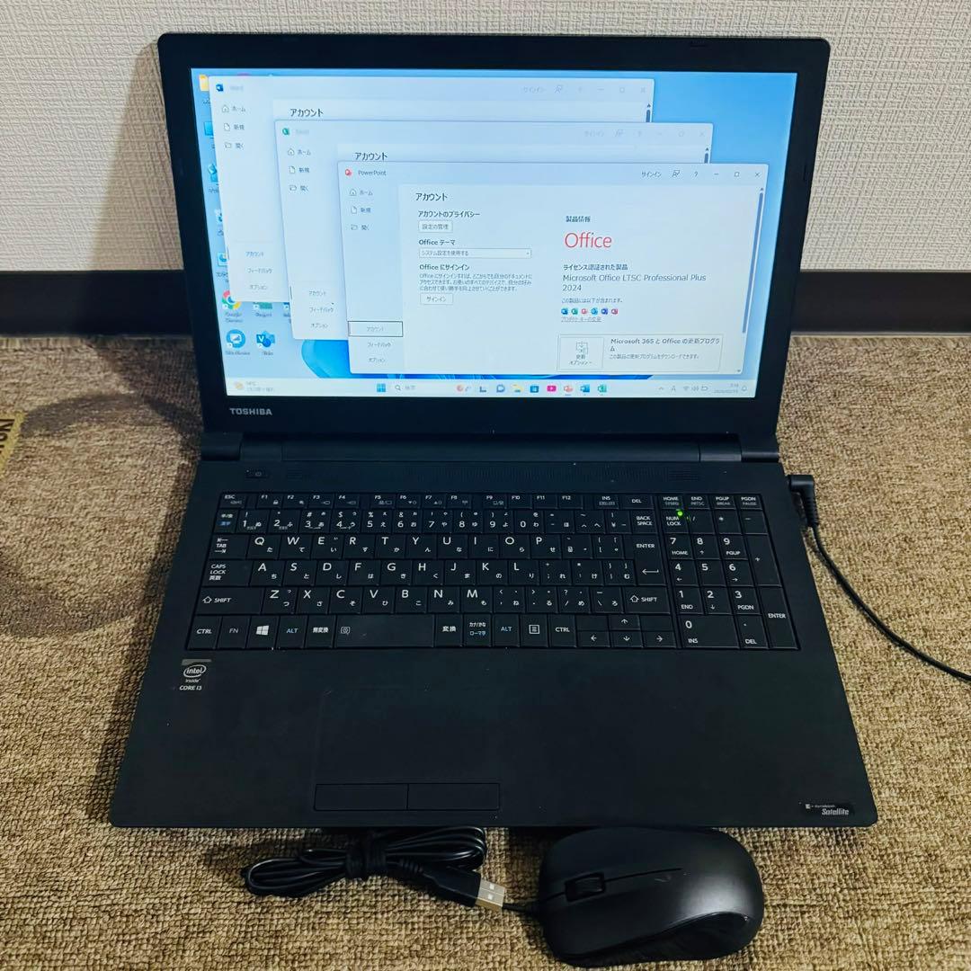 S253 TOSHIBAノートパソコンSSDメモリ8G高速 Windows11