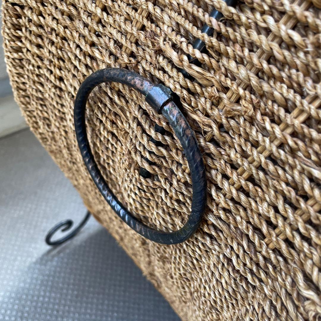 ラタン　猫足収納ボックス　アンティーク　ヴィンテージ