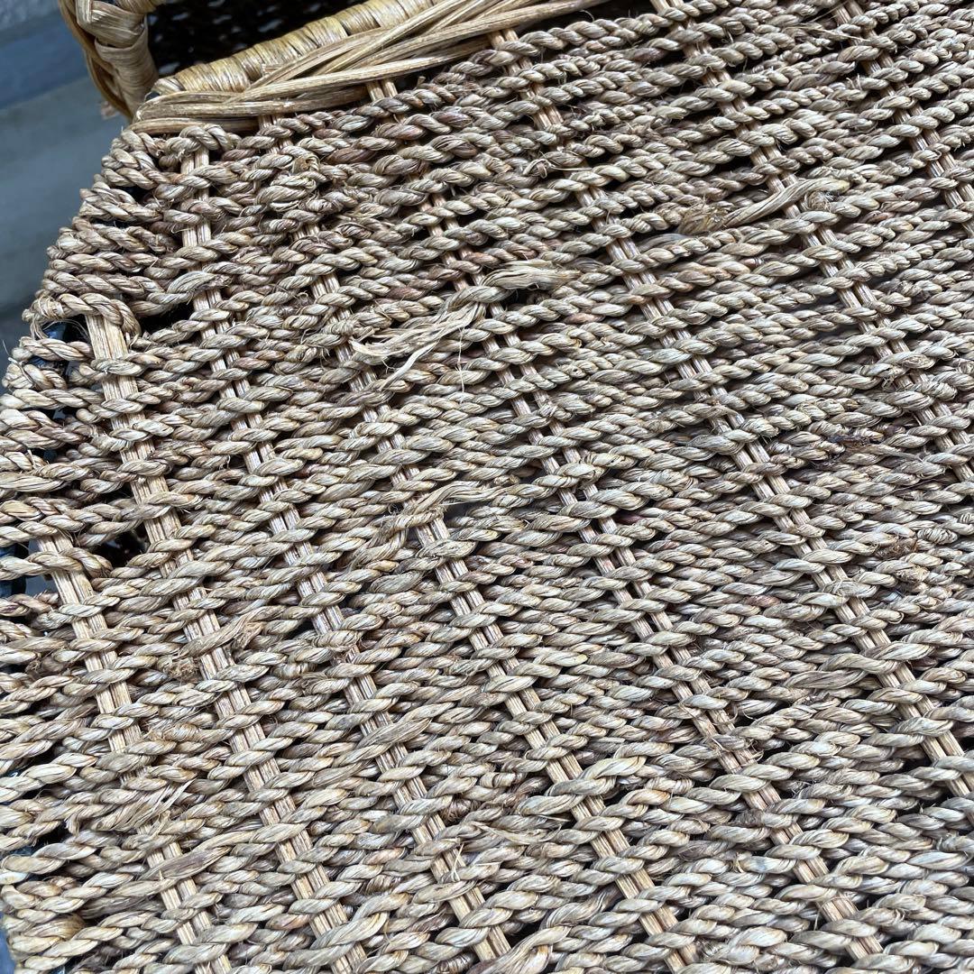 ラタン　猫足収納ボックス　アンティーク　ヴィンテージ