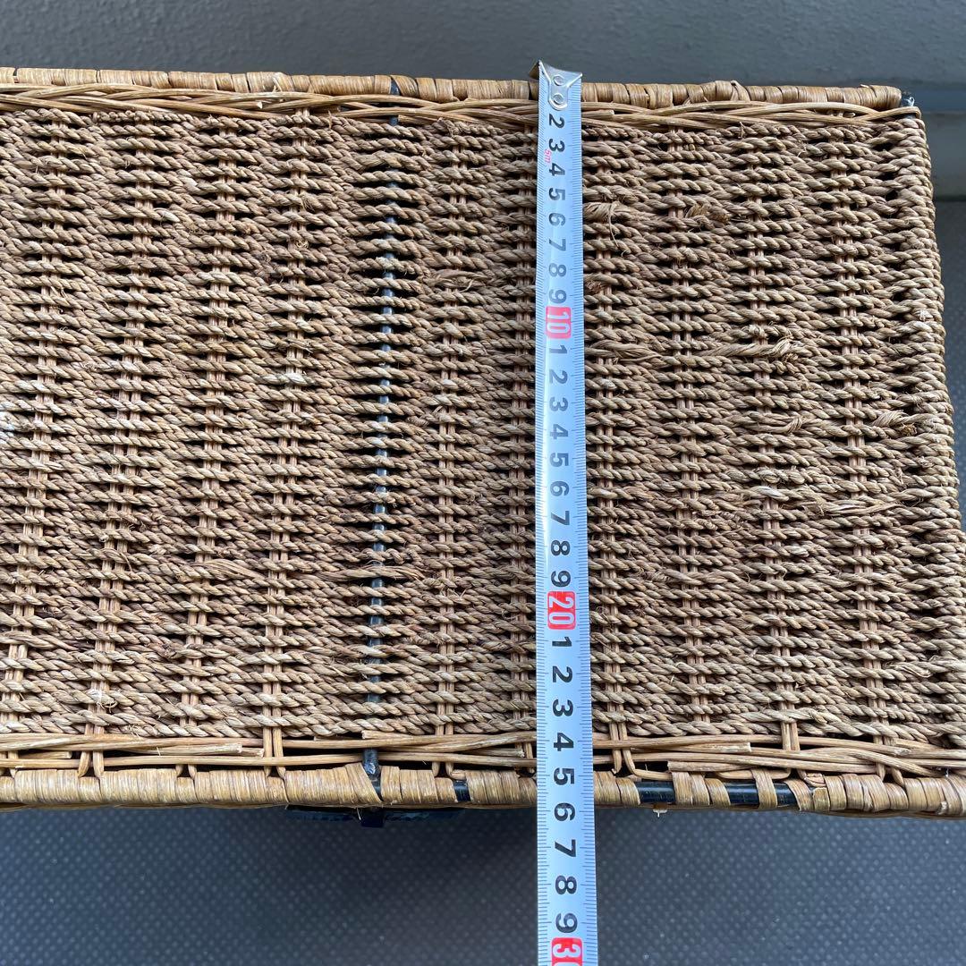 ラタン　猫足収納ボックス　アンティーク　ヴィンテージ