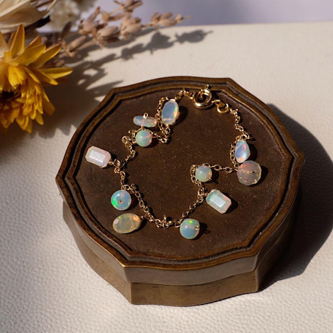 R✴︎H ♦︎14kgfエチオピアオパールブレスレット