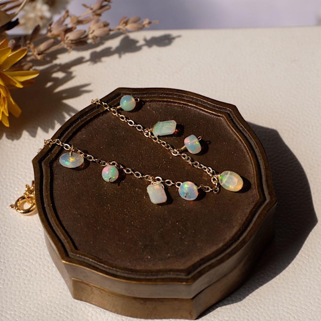 R✴︎H ♦︎14kgfエチオピアオパールブレスレット