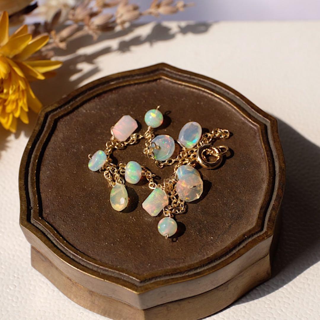 R✴︎H ♦︎14kgfエチオピアオパールブレスレット