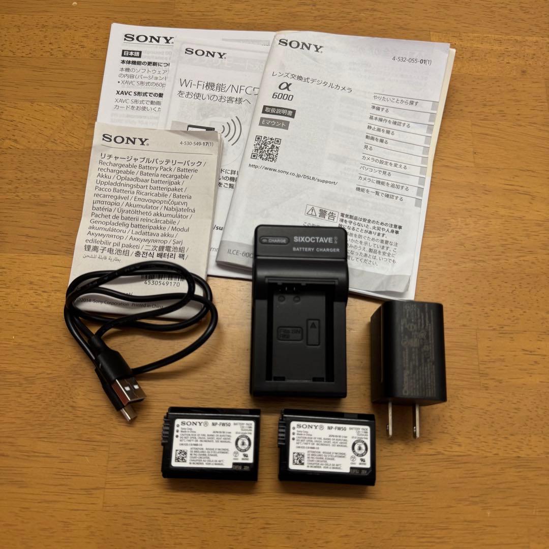 SONY α6000ミラーレスカメラ ダブルズームレンズキット 動作確認済み