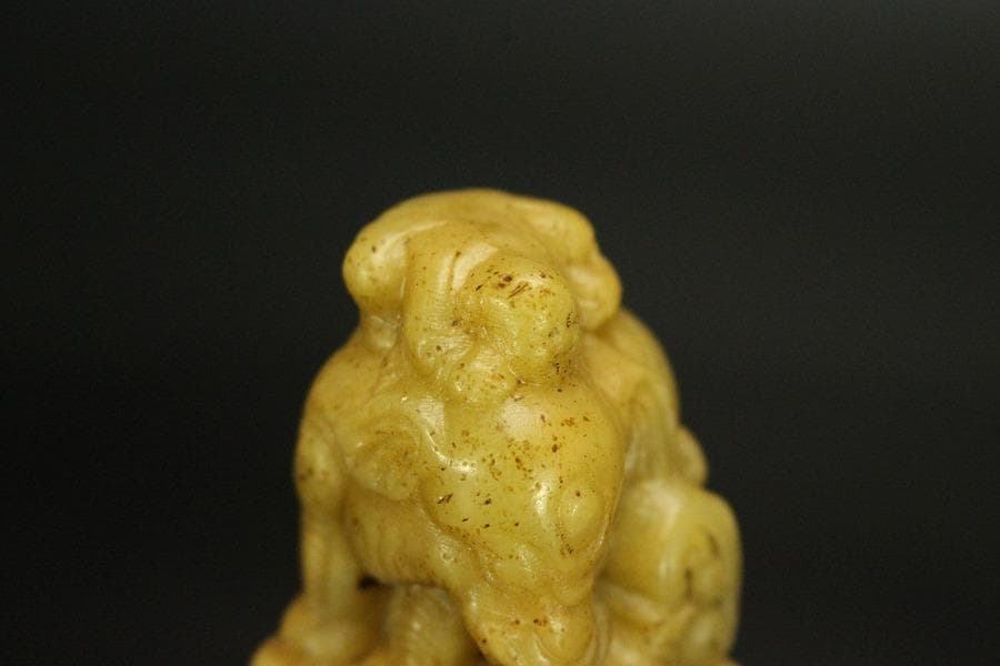 中国美術 古印材 刻文字 象唐子(A762)