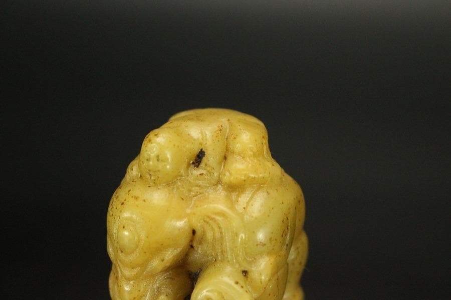 中国美術 古印材 刻文字 象唐子(A762)