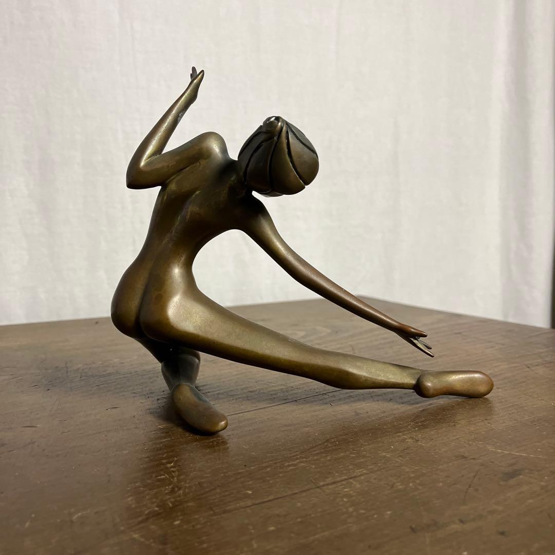 古雑貨アンティーク品◾️真鍮製 女性像 オブジェ 置物 ヌード ビンテージ品