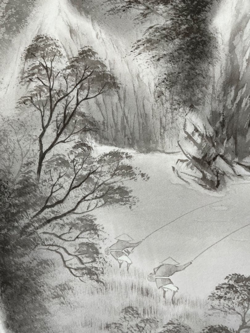 掛軸　水墨画　山水画　美術品　絵画　インテリア