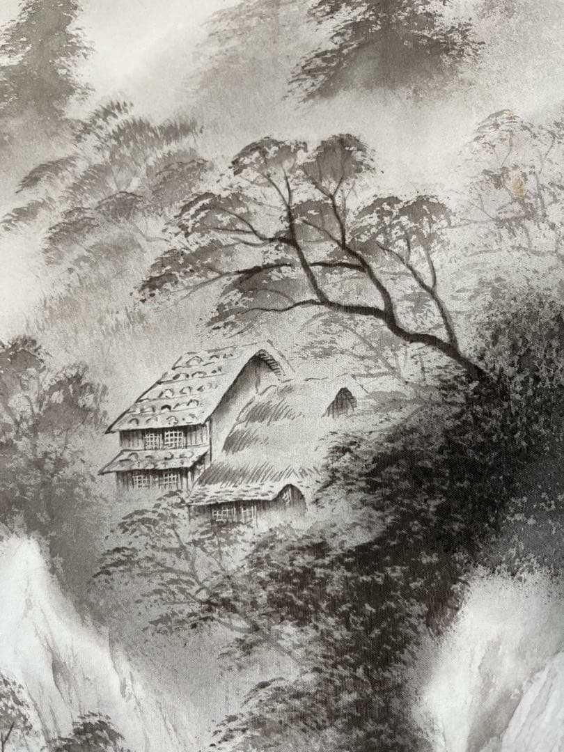 掛軸　水墨画　山水画　美術品　絵画　インテリア