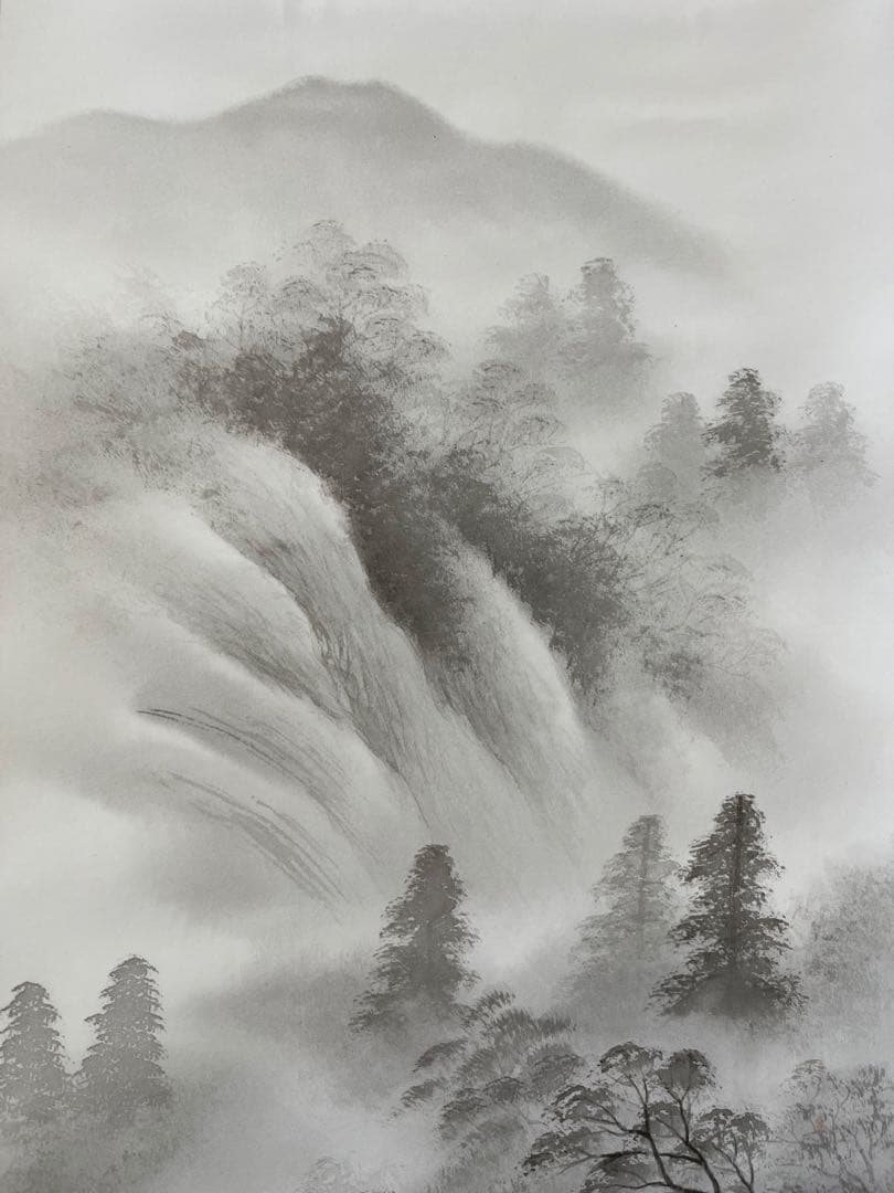 掛軸　水墨画　山水画　美術品　絵画　インテリア