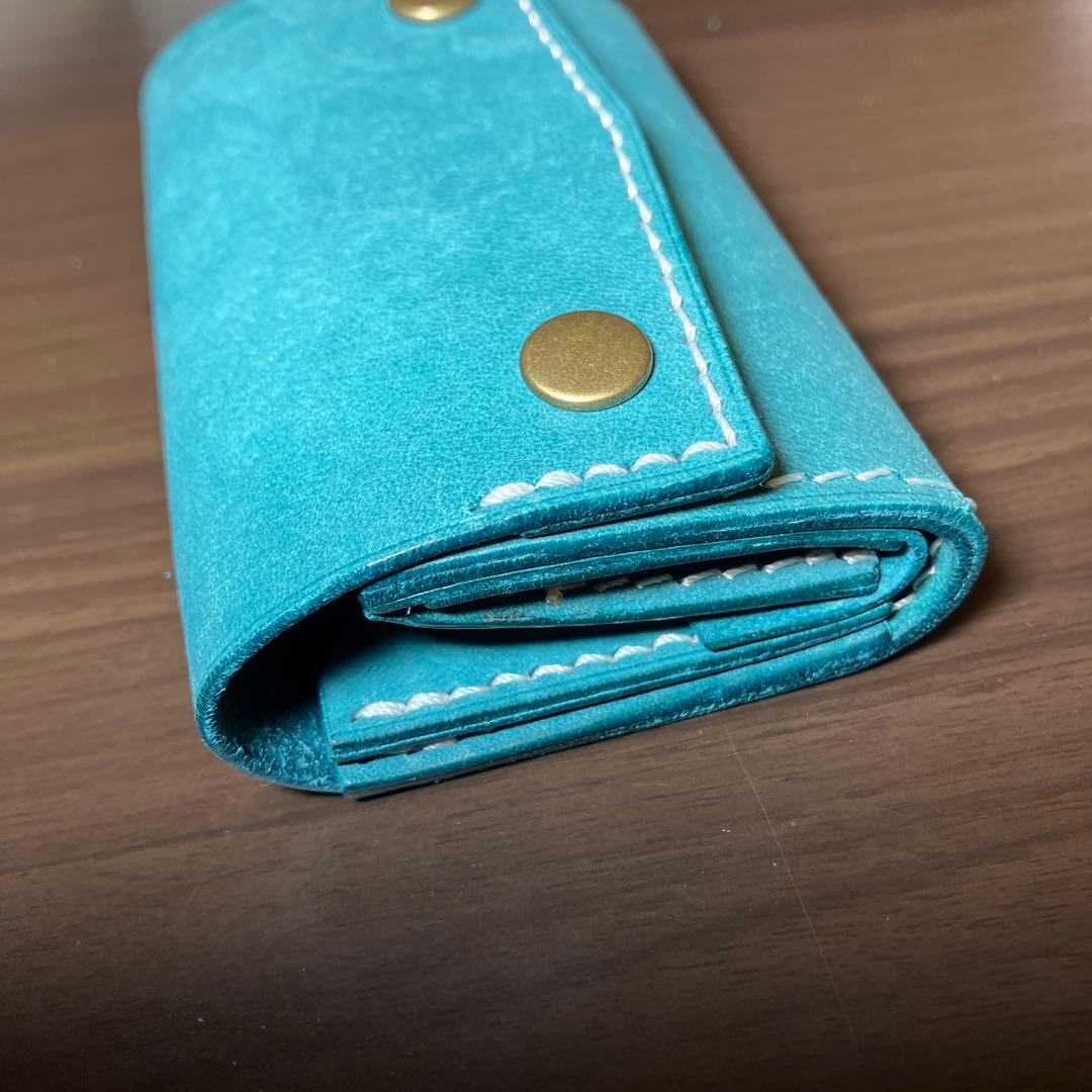 三つ折り財布　ハンドメイド　本革　財布