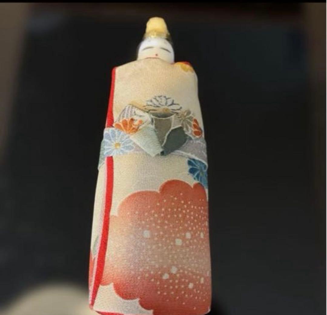 美品！「古布調極上立雛」　龍虎堂　龍虎作