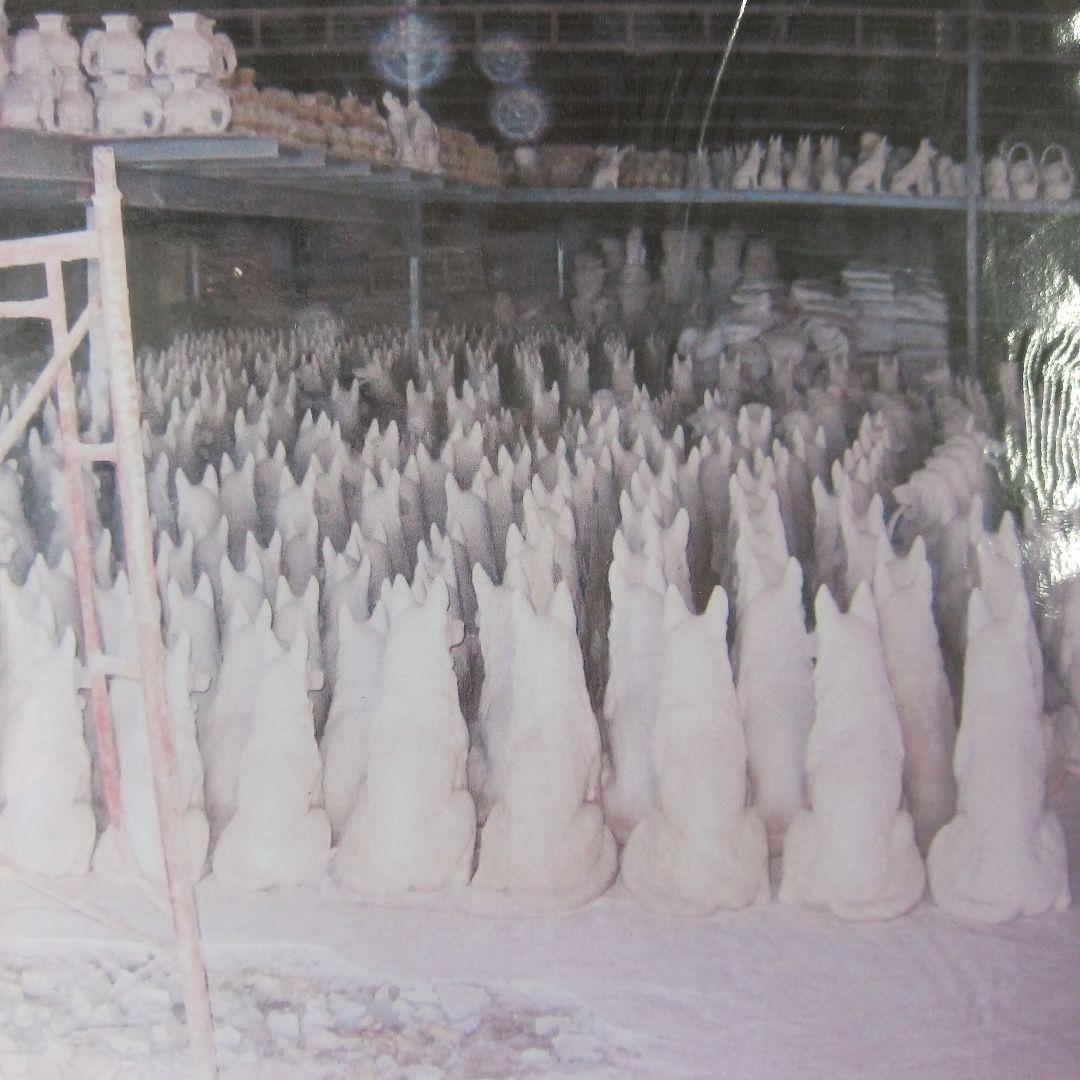 Joechan　陶器犬　ダルメシアン　難有　オブジェ　置物　ホワイト　白色