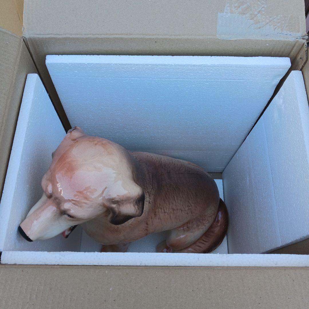 Joechan　陶器犬　ダルメシアン　難有　オブジェ　置物　ホワイト　白色