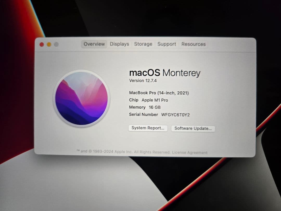 Apple14インチ M1 MacBook Pro 16GB/512GB SSD