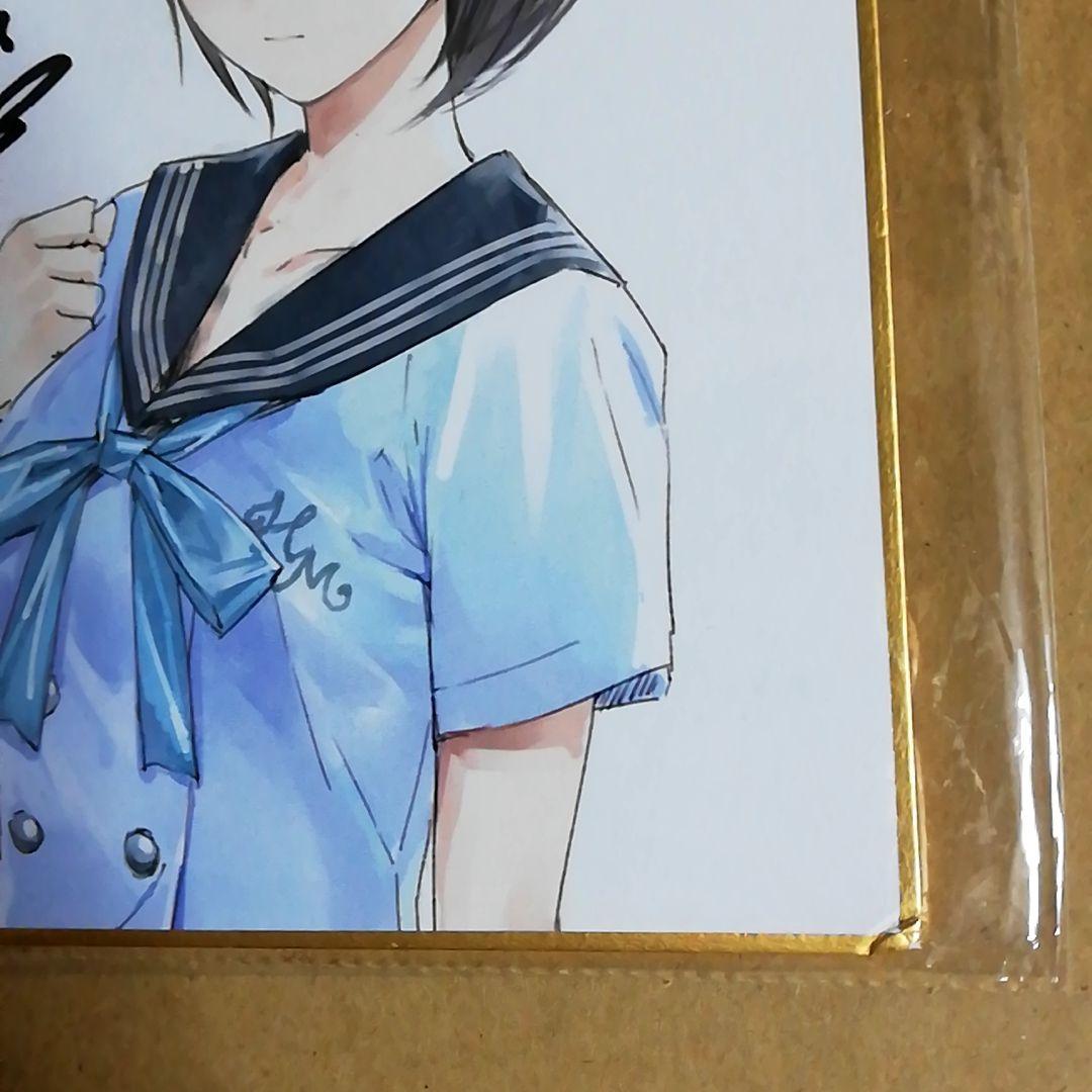 抽プレ　当選品　岸田メル　直筆サイン入り　ブルーリフレクション　白井日菜子　色紙