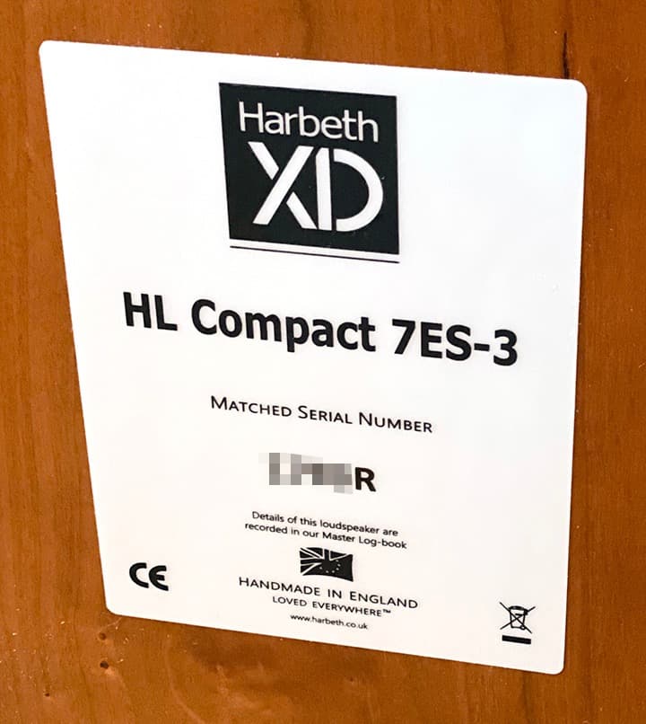 スピーカー・ウーファー Harbeth HL Compact 7ES-3 XD