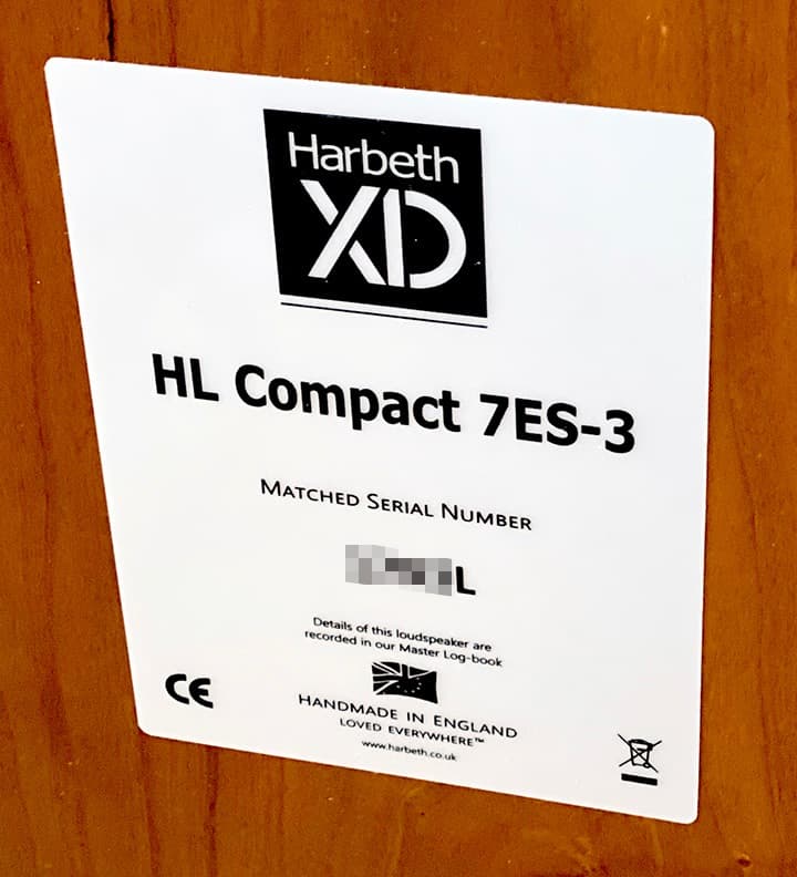 スピーカー・ウーファー Harbeth HL Compact 7ES-3 XD