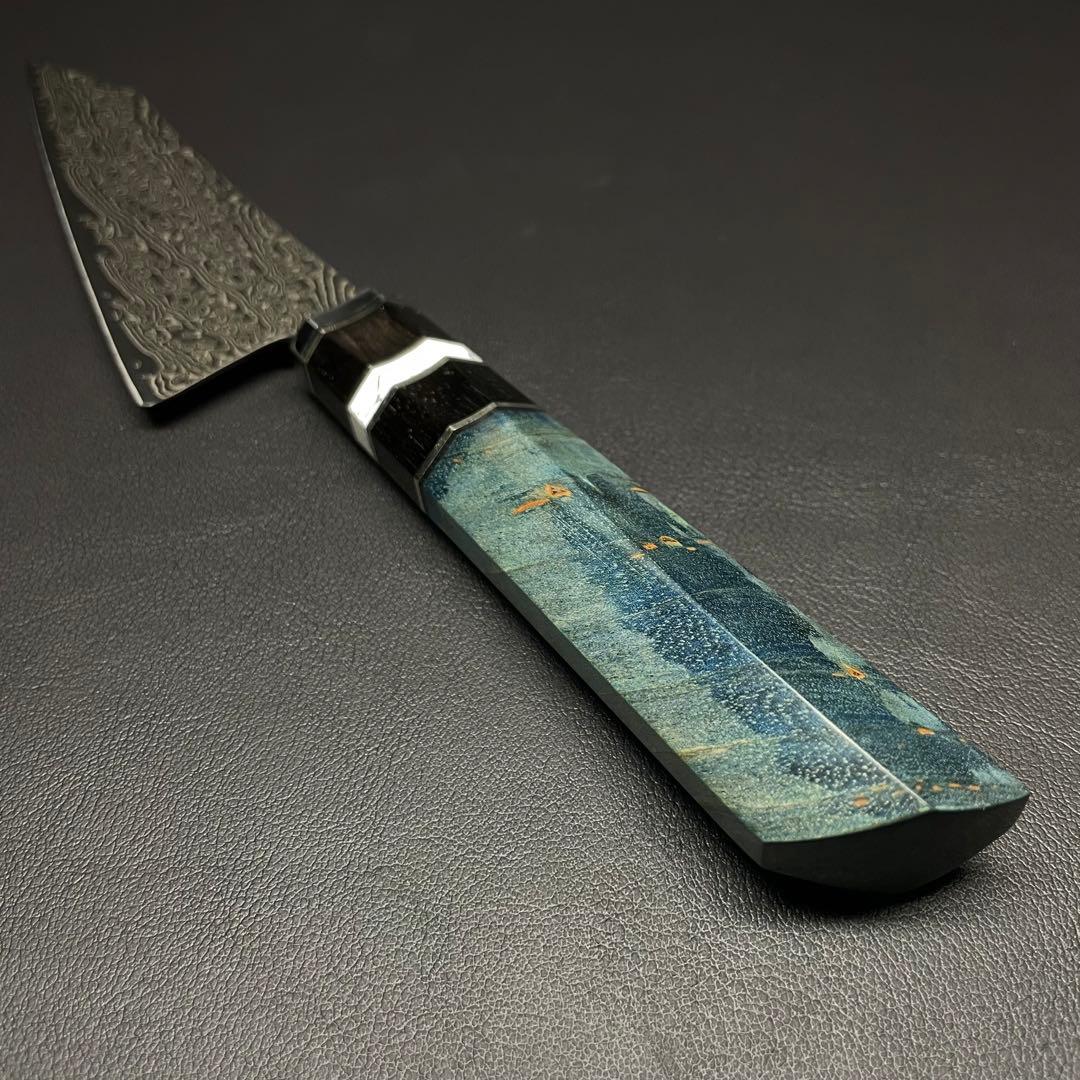 ダマスカス67層 黒染めVG10 切付型ペティナイフ 145mm ステンレス包丁