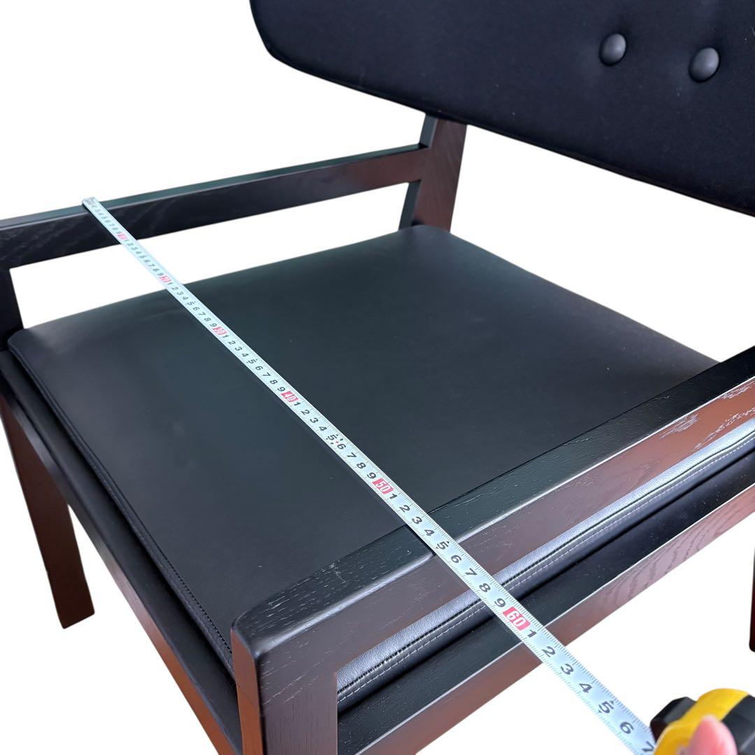 Swedese Cartoon カールトン アームチェア ブラックレザー 北欧