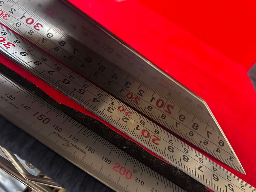 包丁　切付　8寸　両刃　三枚打　鏡面仕上げ　箱付　未使用品