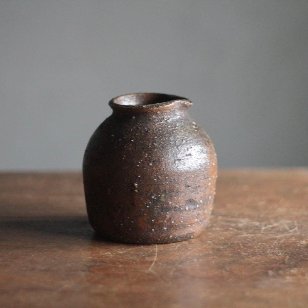 信楽焼 鳶口 お歯黒壺 壺 花器 古美術 古道具 アンティーク 古信楽